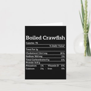 Poisson-crevette bouilli - valeur nutritive Carte