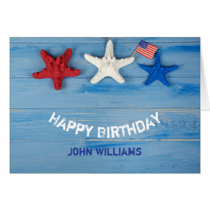 poisson d'anniversaire et 4 juillet-étoile et drap