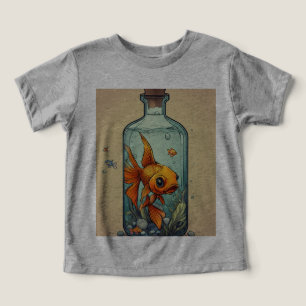 Poisson dans une bouteille - Unique design de T-sh