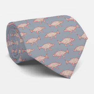 Poisson de promenade médiéval sur Cravate bleu