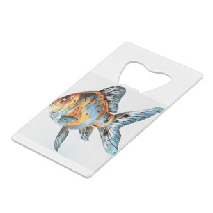 Poisson d'or bleu et orange Shubunkin