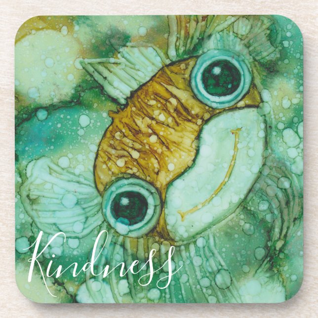 Poisson d'or dessous de verre (Devant)