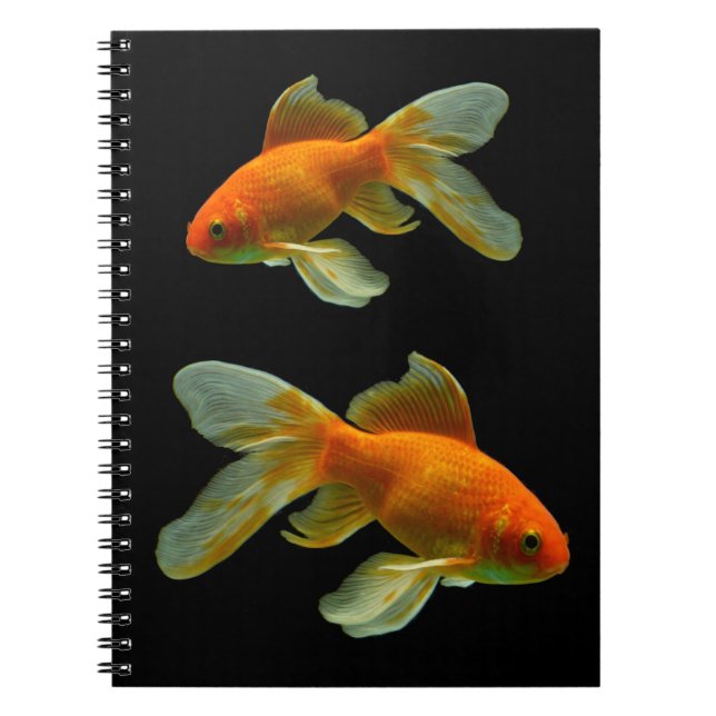Poisson d'or fantaisie sur Carnet noir (Devant)