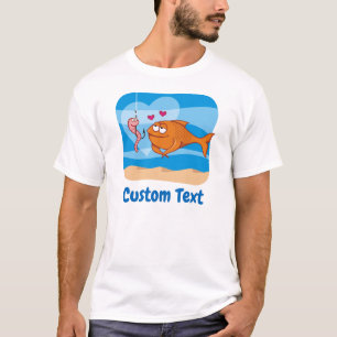 Poisson et appât dans l'amour T-shirt