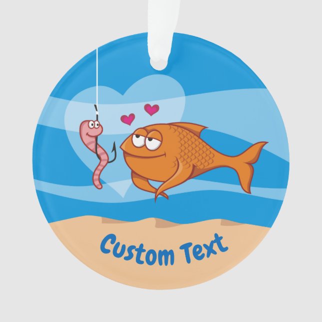 Poisson et appât dans l'ornement amoureux (devant)
