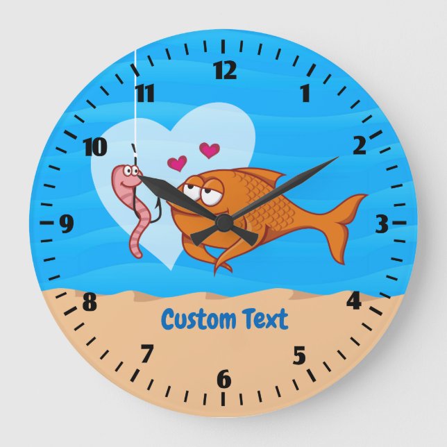 Poisson et appât en horloge d'amour (Recto)