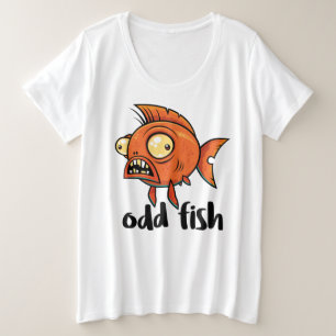 Poisson Étrange Dessin Animé Orange Drôle Poisson