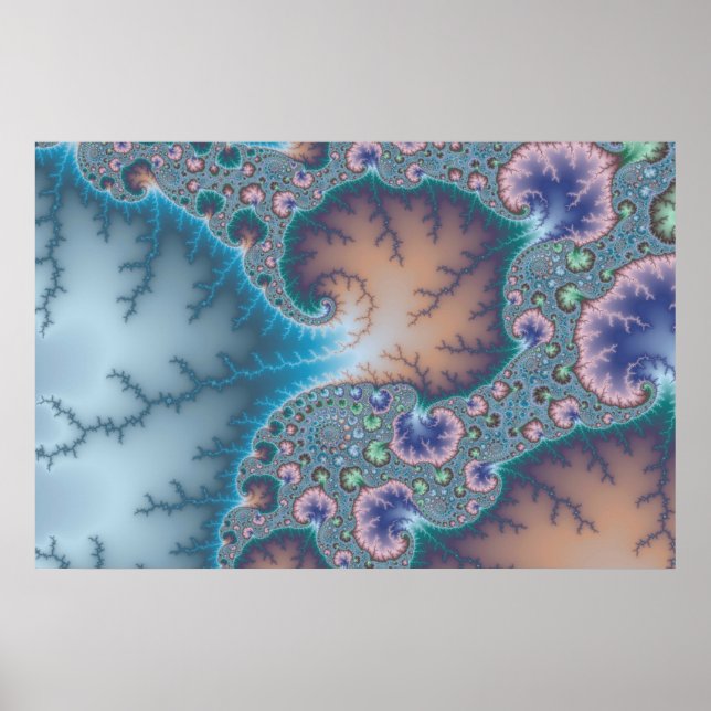 Poisson-gelée - Poster fractal (Devant)