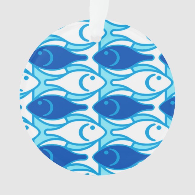 Poisson Modernisme du milieu du siècle, bleu de co (devant)