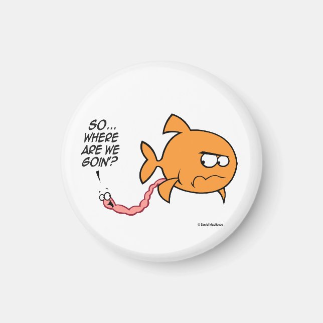 Poisson Pooh Magnets ronds (Devant)