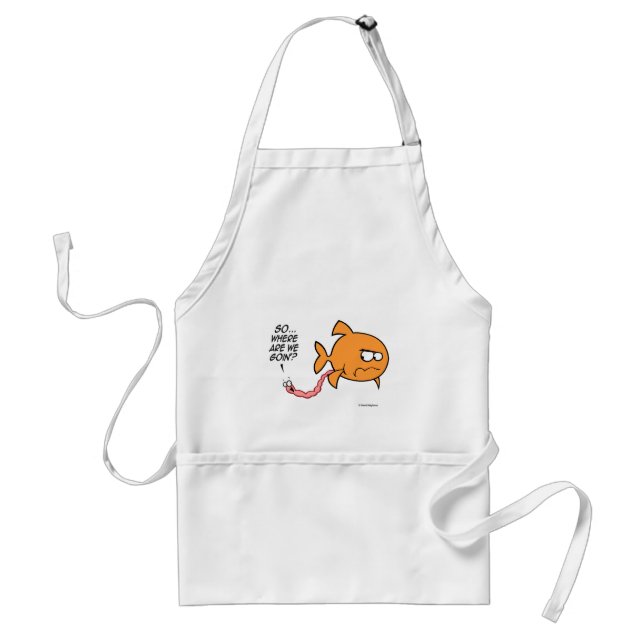 Poisson Pooh tablier blanc (Devant)