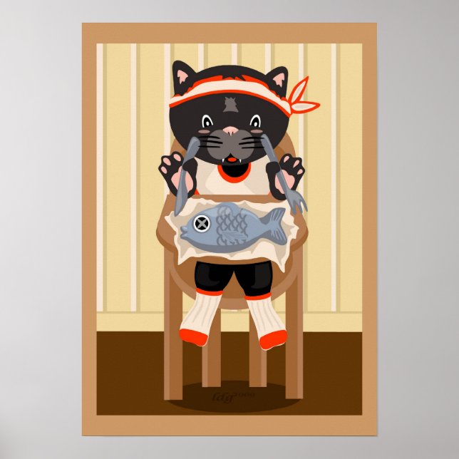 Poisson pour dîner Poster (Devant)