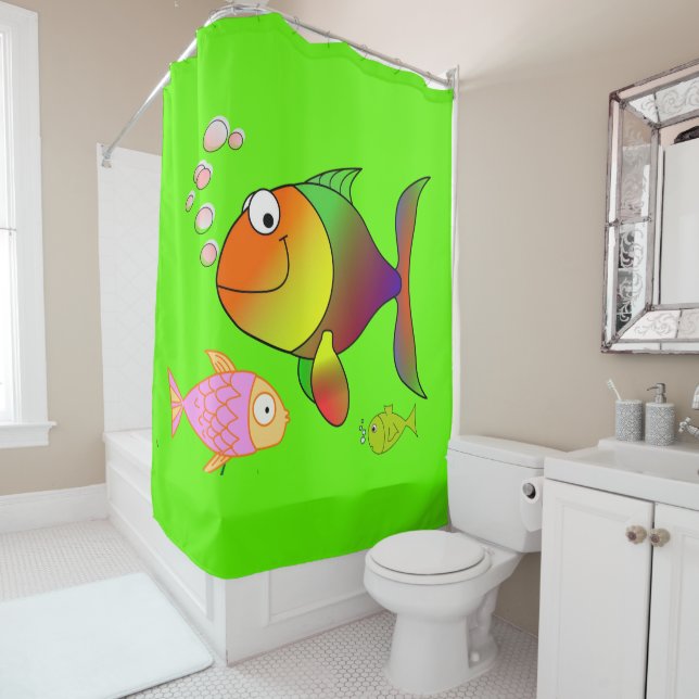 Poisson rideau de douche (En situation)