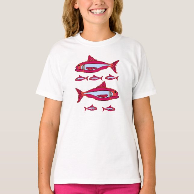 Poisson Rouge Pour Enfants T-shirt (Devant)