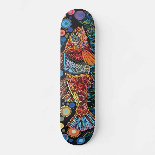 Poisson - Style autochtone - Planche à skateboard (Recto)