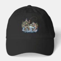 Poisson sur Casquette de Pêche