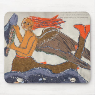 Poisson textile et tapis de souris de sirène