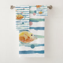 POISSON TROPICAL À L'AQUARELLE LUMINEUSE CÔTIER, P