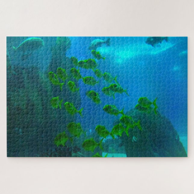 Poisson tropical dans un aquarium. Jigsaw Puzzle (Horizontal)