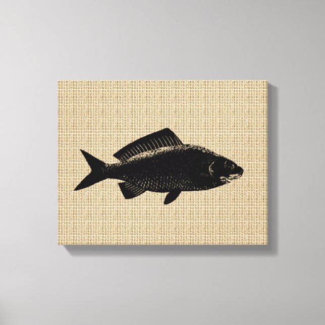 Poisson vintage sur toile (Recto)