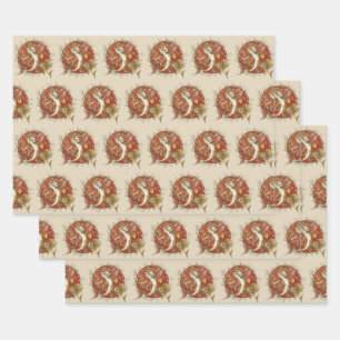 Poisson Volant Japonais et Feuilles de Bambou Art 