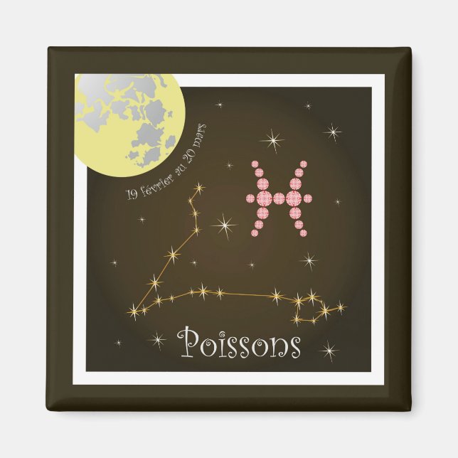 Poissons 19 février au 20 mars Magnet (Devant)