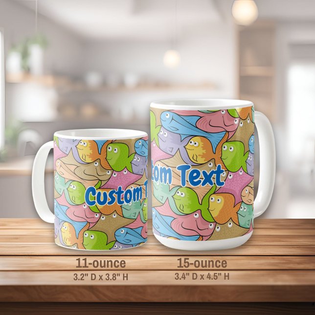 Poissons caricature café tasse (Créateur téléchargé)