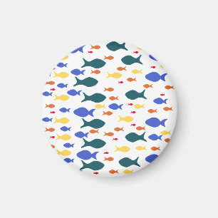 Poissons ColorésPetits, Aimant Rond De 3,2 Cm