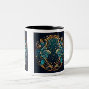 Poissons Conception Mug à deux tons, 11 oz