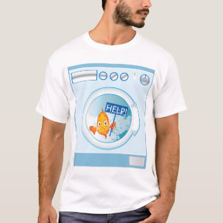 poissons dans le T-shirt de machine à laver