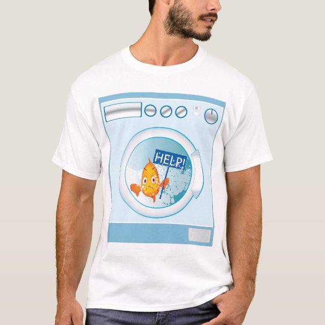 poissons dans le T-shirt de machine à laver (Devant)