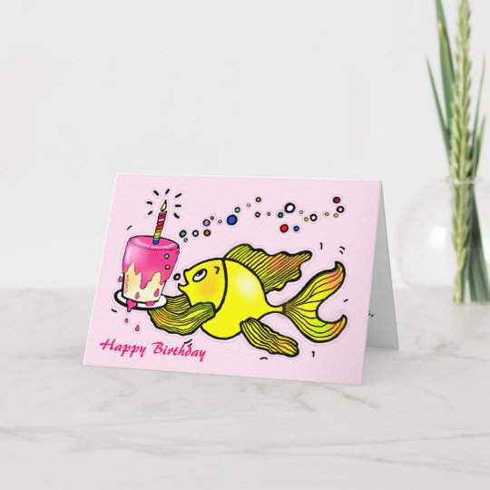 Poissons De Fille De Joyeux Anniversaire Carte Zazzle Fr