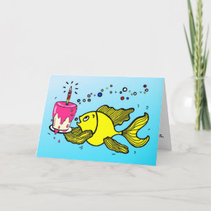 Poissons de joyeux anniversaire - carte de voeux