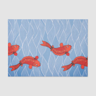 POISSONS DE KOI ET PAPIER DE SOIE DE SOIE JAPONAIS