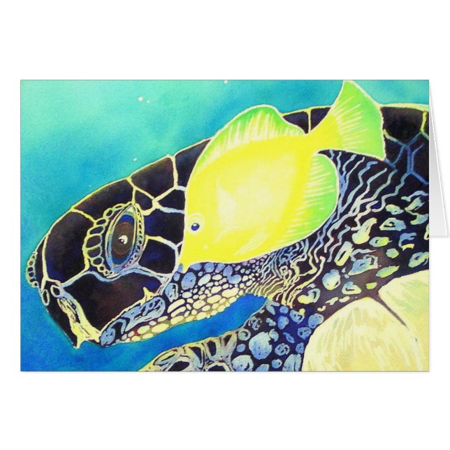 Poissons et tortue (Devant horizontal)