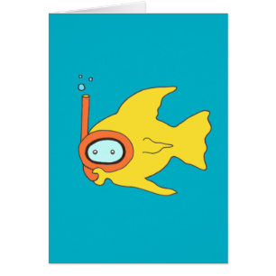 Poissons jaunes de natation naviguants au