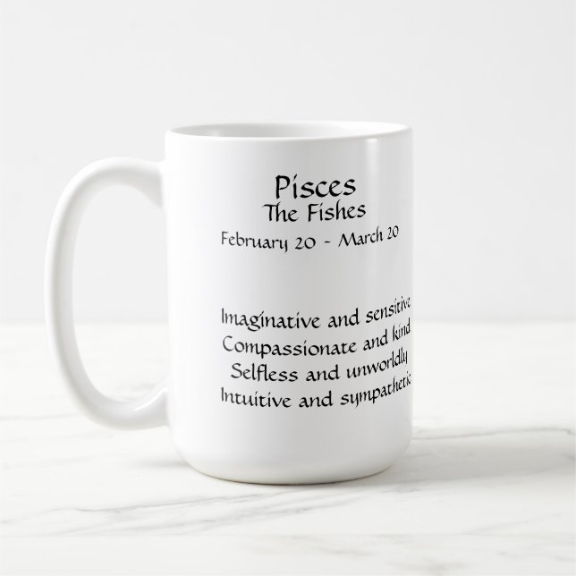 Poissons - les poissons - avec des traits - tasse (Gauche)