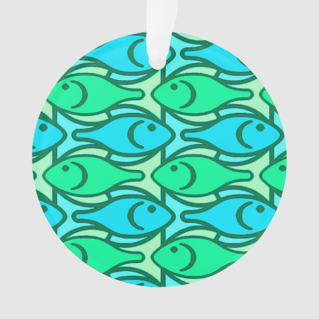 Poissons modernes de la moitié du siècle, vert de (devant)