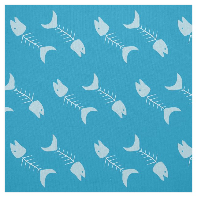 Poissons Motif tissu bleu (Échantillon)