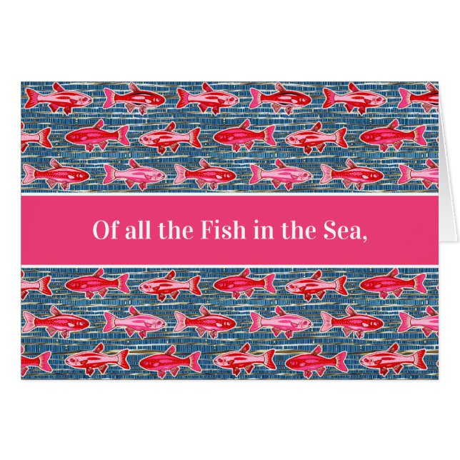 Poissons roses et rouges pour la Saint-Valentin (Devant horizontal)