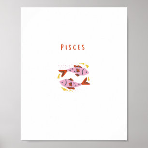 Poissons roses, zodiaque, impression du signe du z