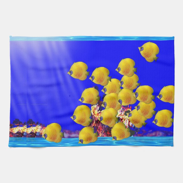 Poissons Serviettes de cuisine (Horizontal)