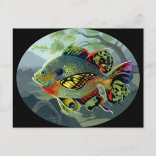 "Poissons Volants : Étude II" Carte postale