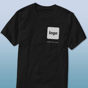 Poitrine de logo simple avec T-shirt Text Business