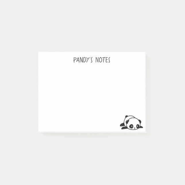 Poitrine de Panda Lazy Post-it® Notes 4 x 3 (Devant)
