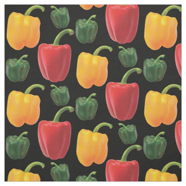 Poivrons de jardin doux Tissu de couture noir (Échantillon)