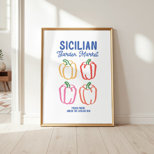 Poivrons du marché des agriculteurs Art mural de c