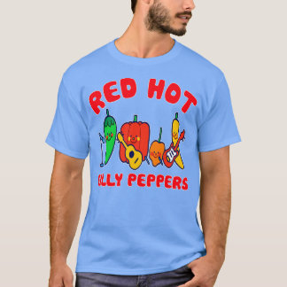 Poivrons en argent chaud rouge TShirt ltsp