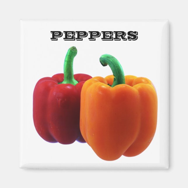 Poivrons - (Frigo Magnet Carré) (Devant)