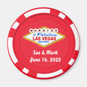 Poker Chip Magnet marié à Las Vegas 2022